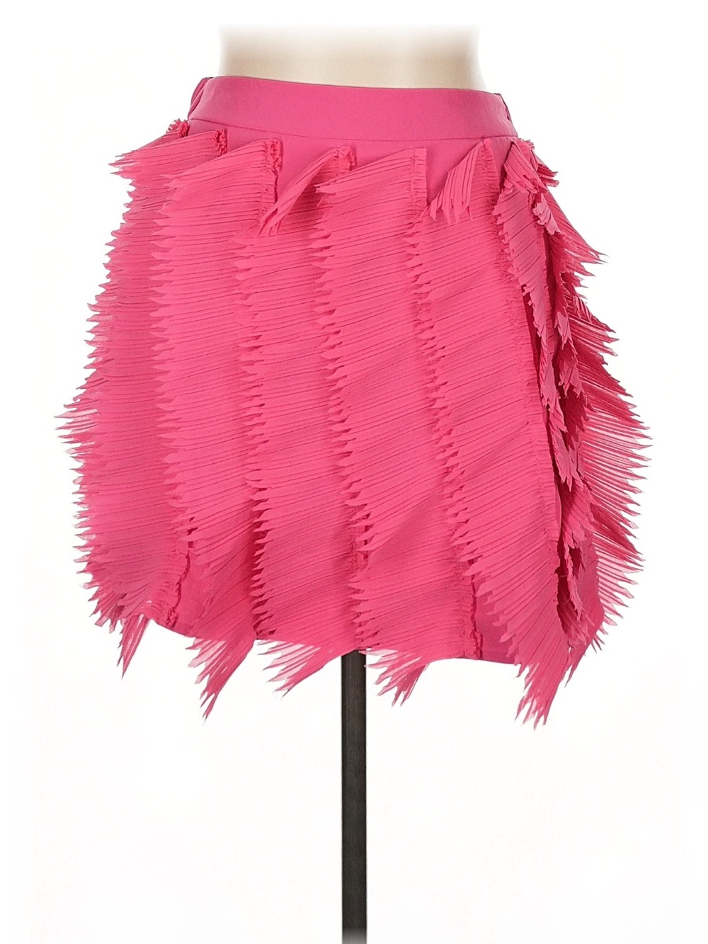 Vibrant Pink Textured Mini Skirt
